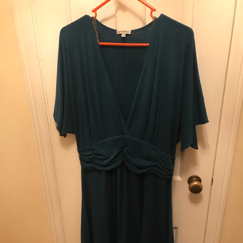 Kiyonna teal dress